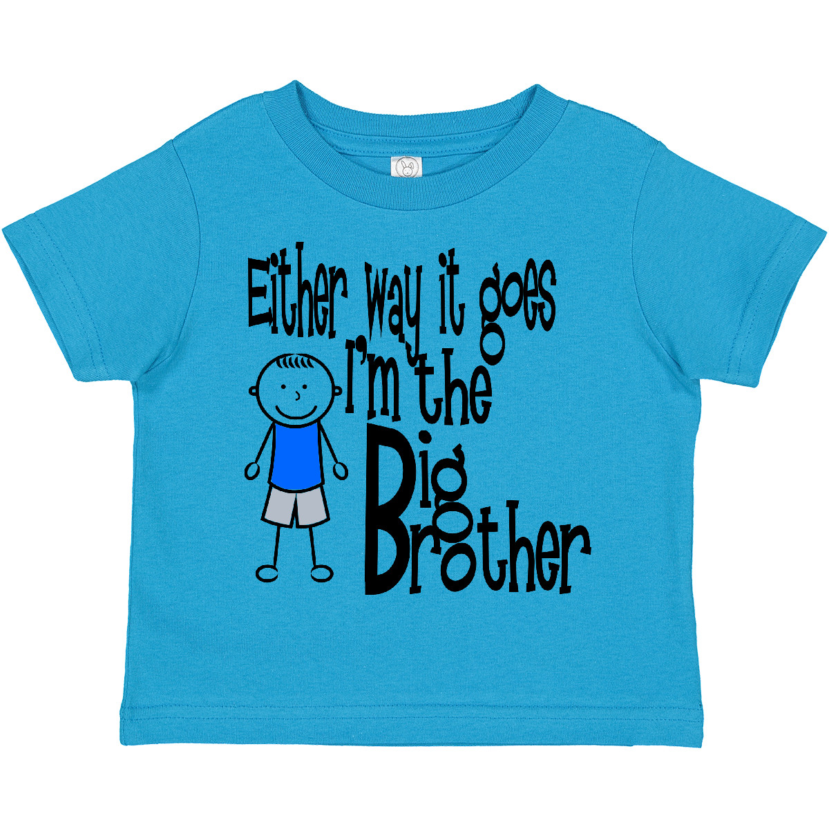 Inktastic Either Way It Goes, I'm The Big Brother Toddler T-Shirt Boodlebug Kids - Picture 7 of 9