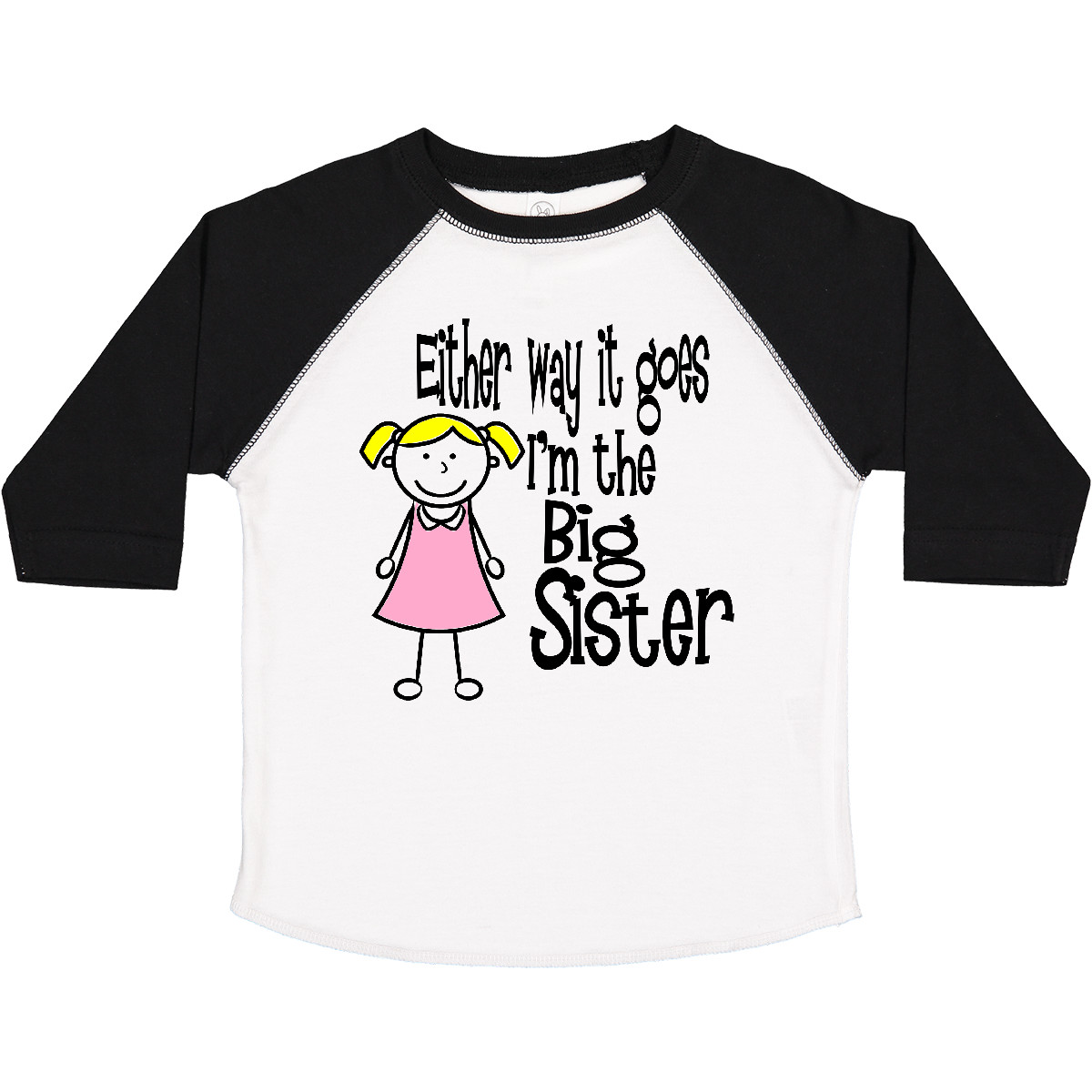 Inktastic Either Way It Goes, I'm The Big Sister Toddler T-Shirt Boodlebug Kids - Picture 14 of 14