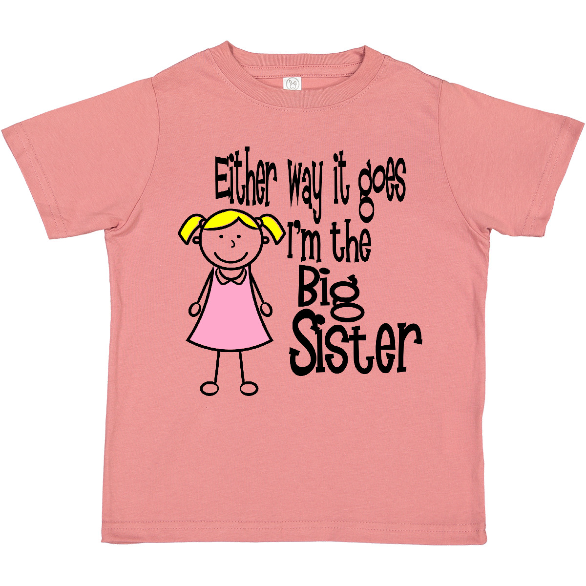 Inktastic Either Way It Goes, I'm The Big Sister Toddler T-Shirt Boodlebug Kids - Picture 8 of 14
