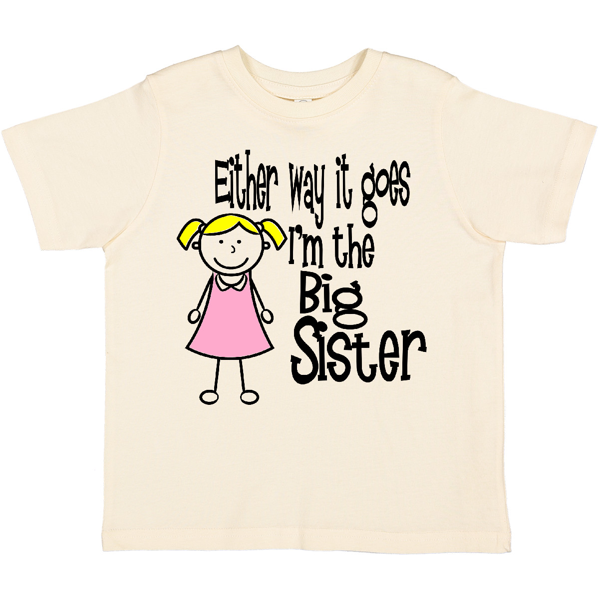 Inktastic Either Way It Goes, I'm The Big Sister Toddler T-Shirt Boodlebug Kids - Picture 9 of 14
