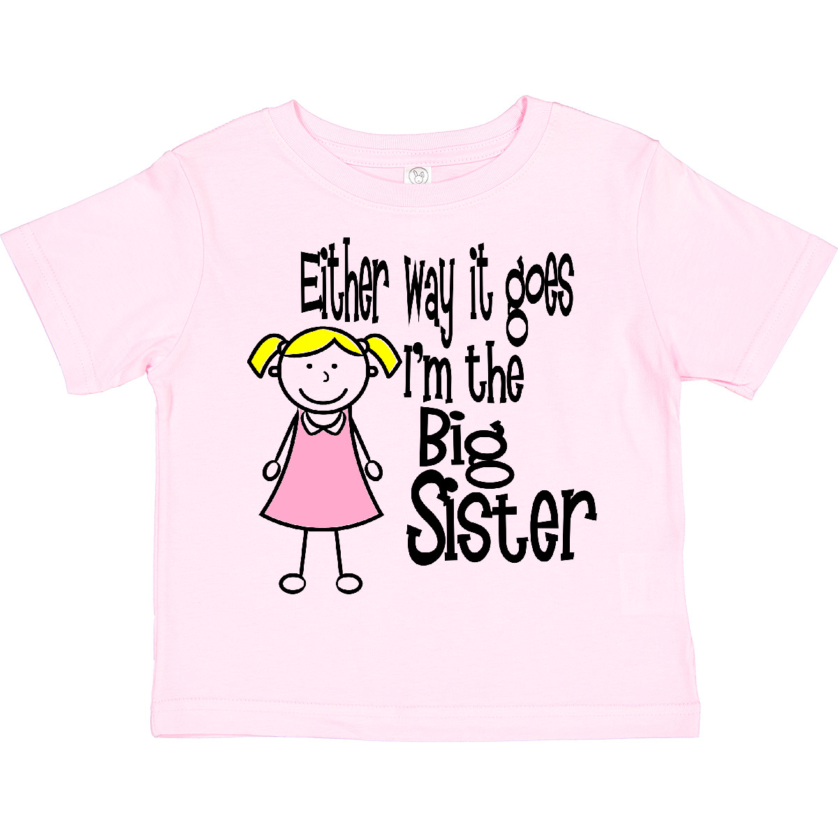 Inktastic Either Way It Goes, I'm The Big Sister Toddler T-Shirt Boodlebug Kids - Picture 10 of 14