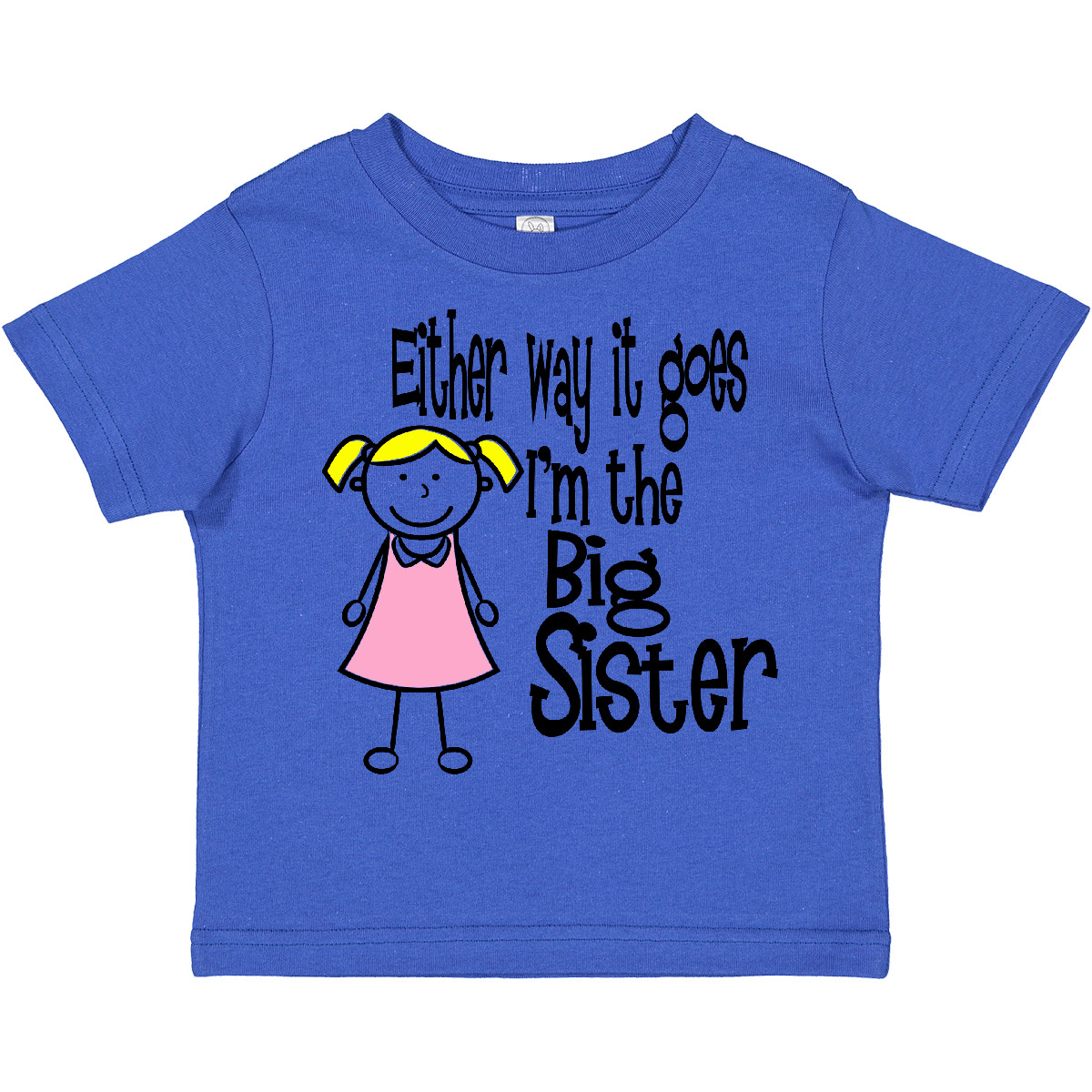 Inktastic Either Way It Goes, I'm The Big Sister Toddler T-Shirt Boodlebug Kids - Picture 11 of 14