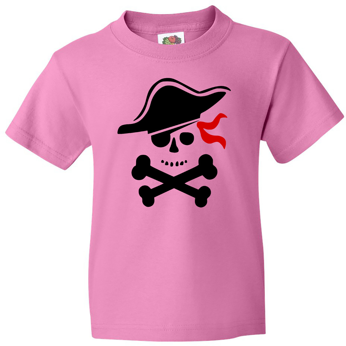 Inktastic Pirate Skull And Cross Bones Youth T-Shirt Boodlebug Graphic Boy Lover - Picture 2 of 7