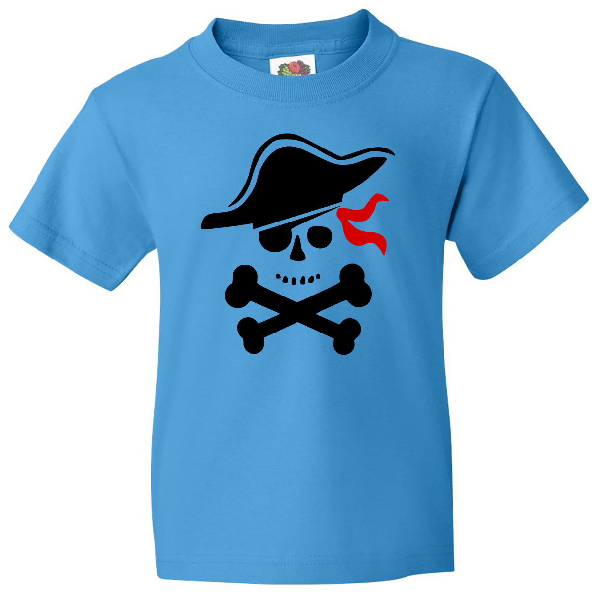 Inktastic Pirate Skull And Cross Bones Youth T-Shirt Boodlebug Graphic Boy Lover - Picture 5 of 7