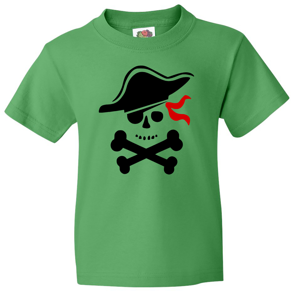 Inktastic Pirate Skull And Cross Bones Youth T-Shirt Boodlebug Graphic Boy Lover - Picture 3 of 7