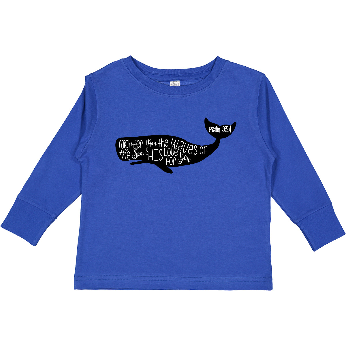 Inktastic Whale Psalms 93:4 Toddler Long Sleeve T-Shirt Boodlebug Graphic Verse - Picture 5 of 6
