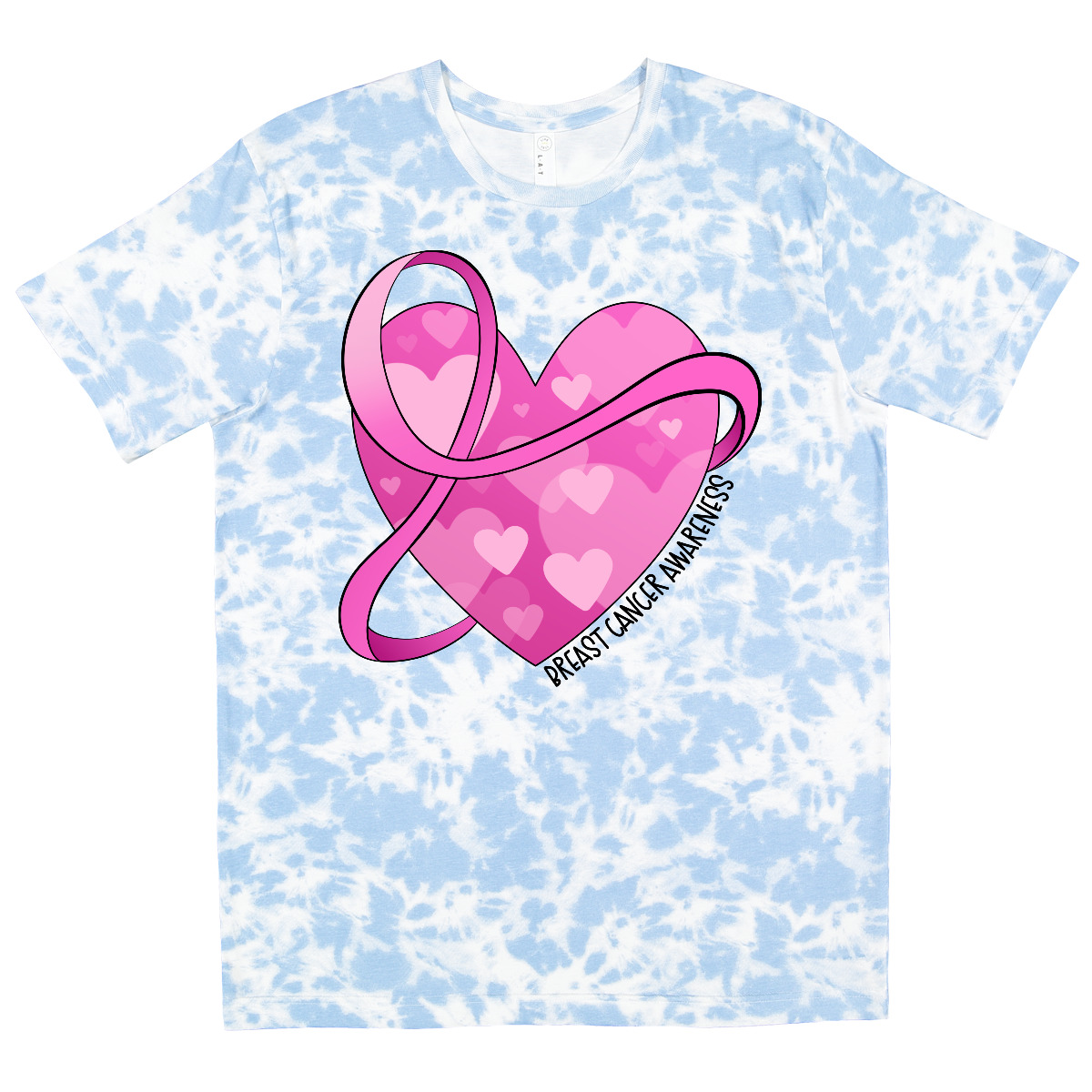 Inktastic Breast Cancer Awareness- Pink Ribbon Around Heart T-Shirt Fight Cure - Picture 8 of 9