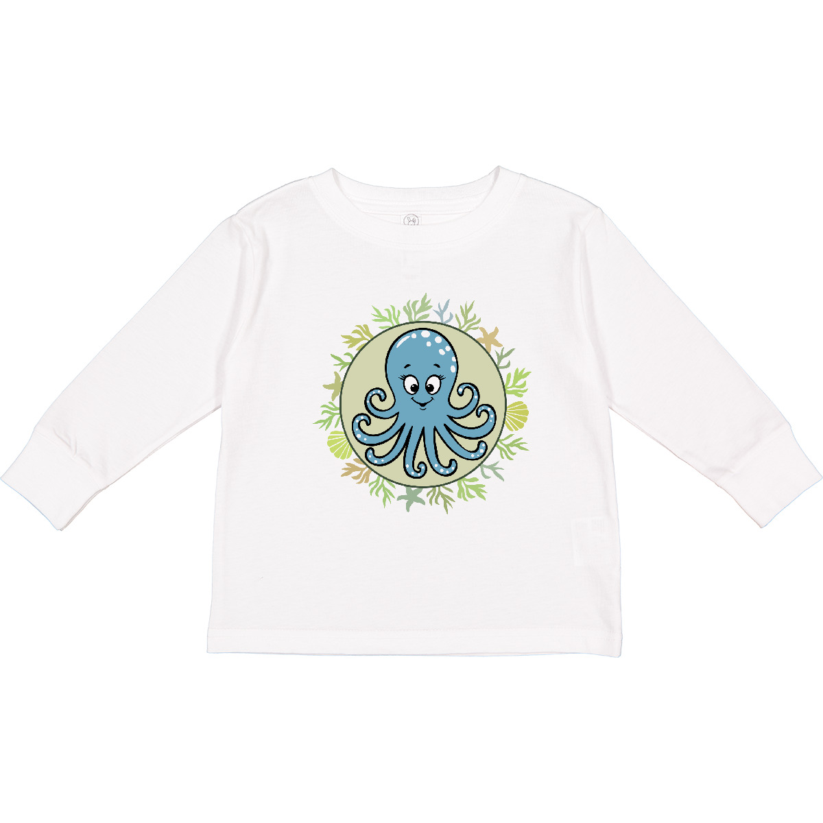 Inktastic Octopus Cute Ocean Sea Creature Toddler Long Sleeve T-Shirt Creatures - Picture 9 of 9