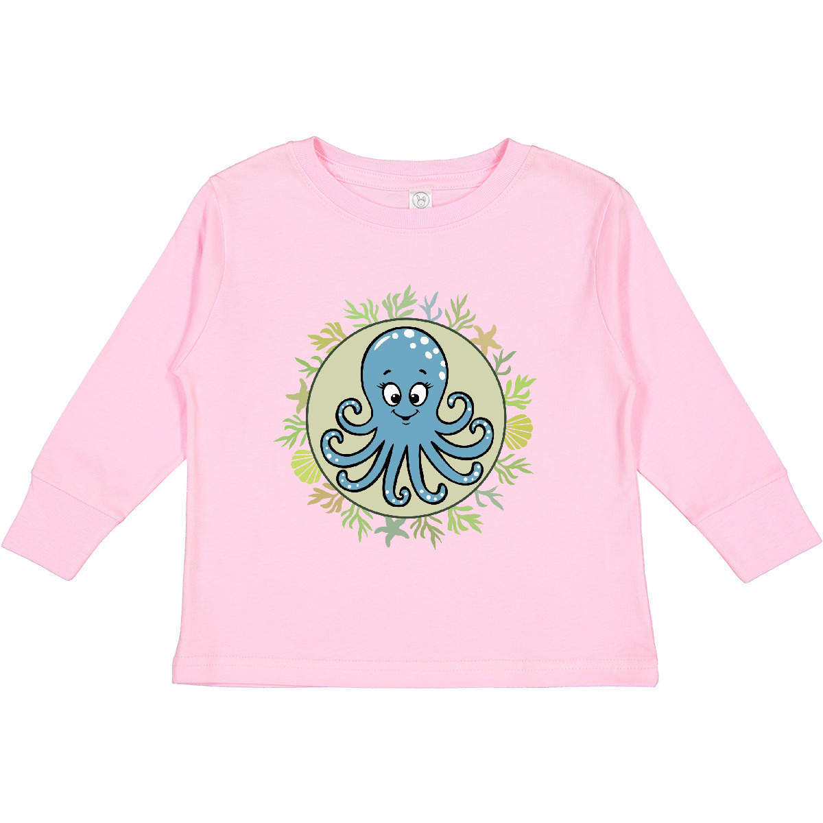 Inktastic Octopus Cute Ocean Sea Creature Toddler Long Sleeve T-Shirt Creatures - Picture 7 of 9