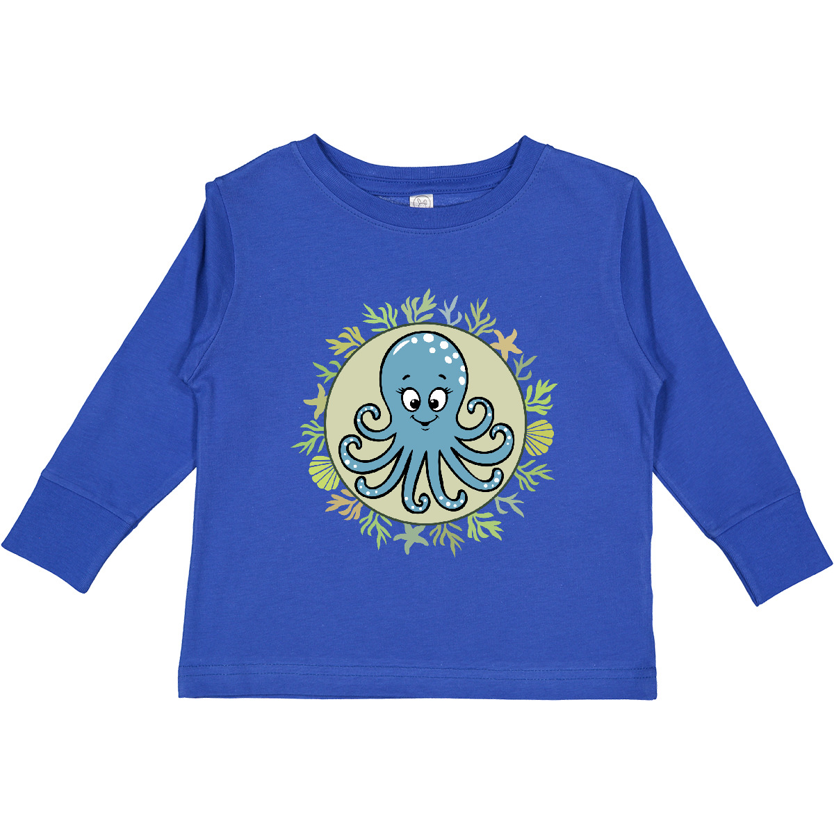 Inktastic Octopus Cute Ocean Sea Creature Toddler Long Sleeve T-Shirt Creatures - Picture 8 of 9