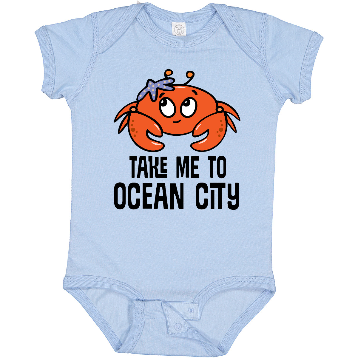Inktastic Ocean City Maryland Cute Crab Baby Bodysuit Crabs Childs Summer Trip
