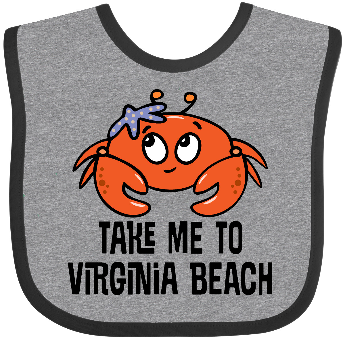 Inktastic Virginia Beach Souvenir süßes Baby Lätzchen Reise Sommer Kinder Kleidung - Bild 2 von 10