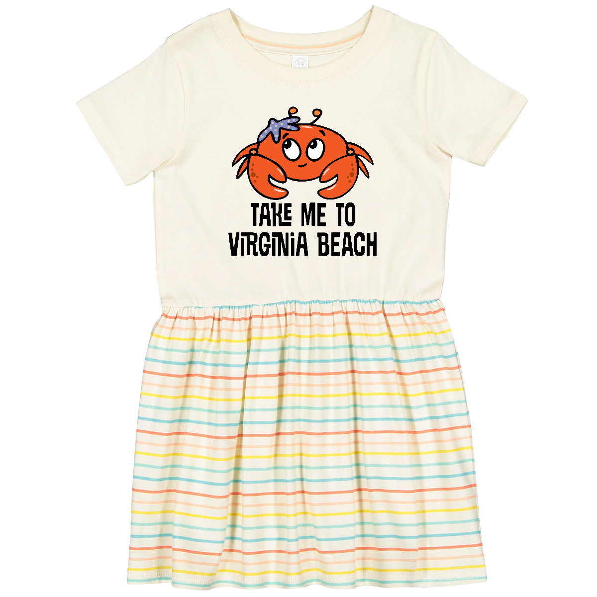 Inktastic Virginia Beach Souvenir Cute Toddler Dress Travel Summer Childs Girls - Picture 4 of 6