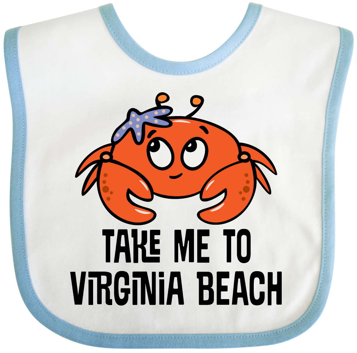 Inktastic Virginia Beach Souvenir süßes Baby Lätzchen Reise Sommer Kinder Kleidung - Bild 7 von 10