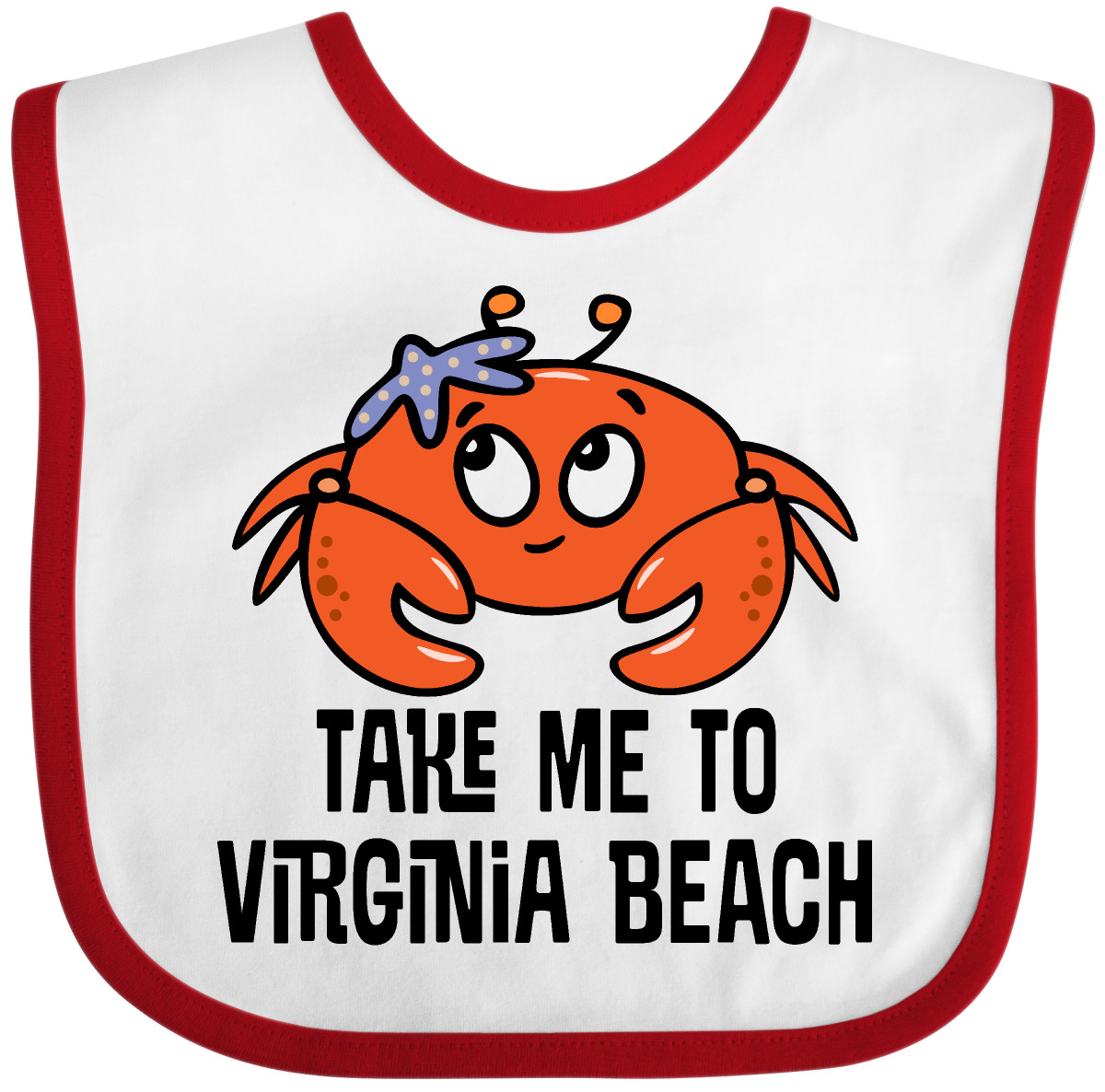 Inktastic Virginia Beach Souvenir süßes Baby Lätzchen Reise Sommer Kinder Kleidung - Bild 10 von 10
