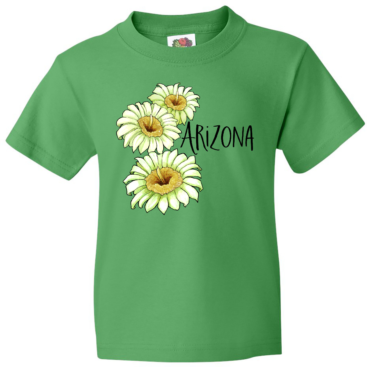 Inktastic Arizona Saguaro Cactus Flowers Youth T-Shirt State Home Flower Phoenix - Picture 4 of 9