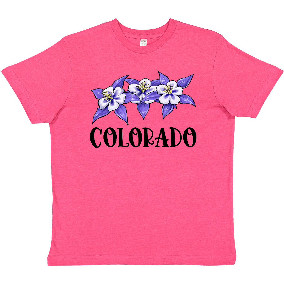 Inktastic Colorado Columbine Flowers Youth T-Shirt State Home Mountain Flower - Picture 7 of 9