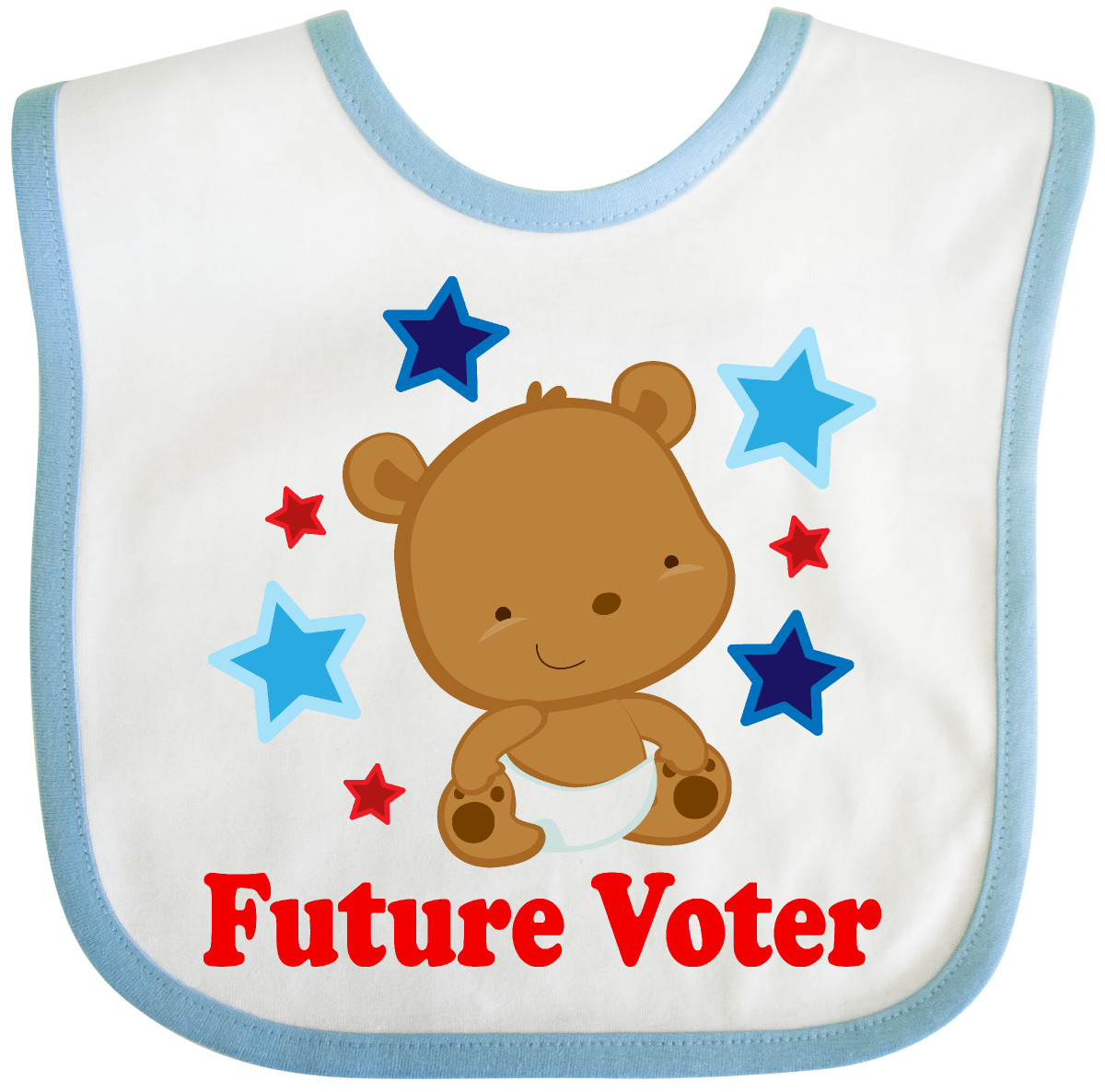 Inktastic 2024 Election Future Voter Baby Bib Vote Childs Boy Girl Campaign Gear