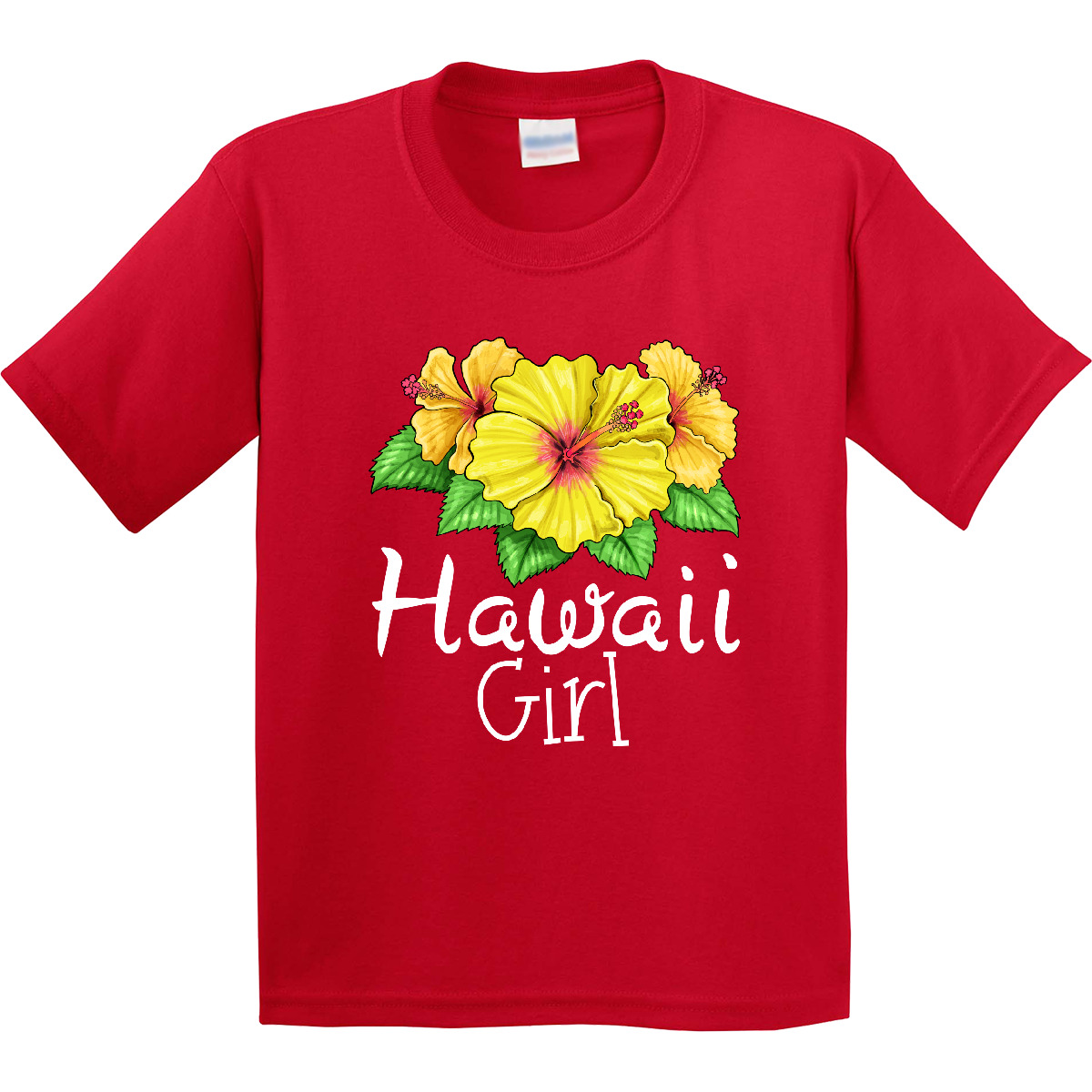 Inktastic Hawaii Girl Hibiscus Flowers Youth T-Shirt State Home Daughter Beach - Picture 7 of 10