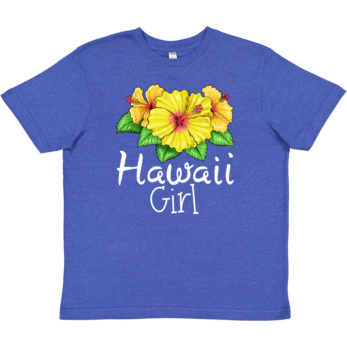 Inktastic Hawaii Girl Hibiscus Flowers Youth T-Shirt State Home Daughter Beach - Picture 10 of 10