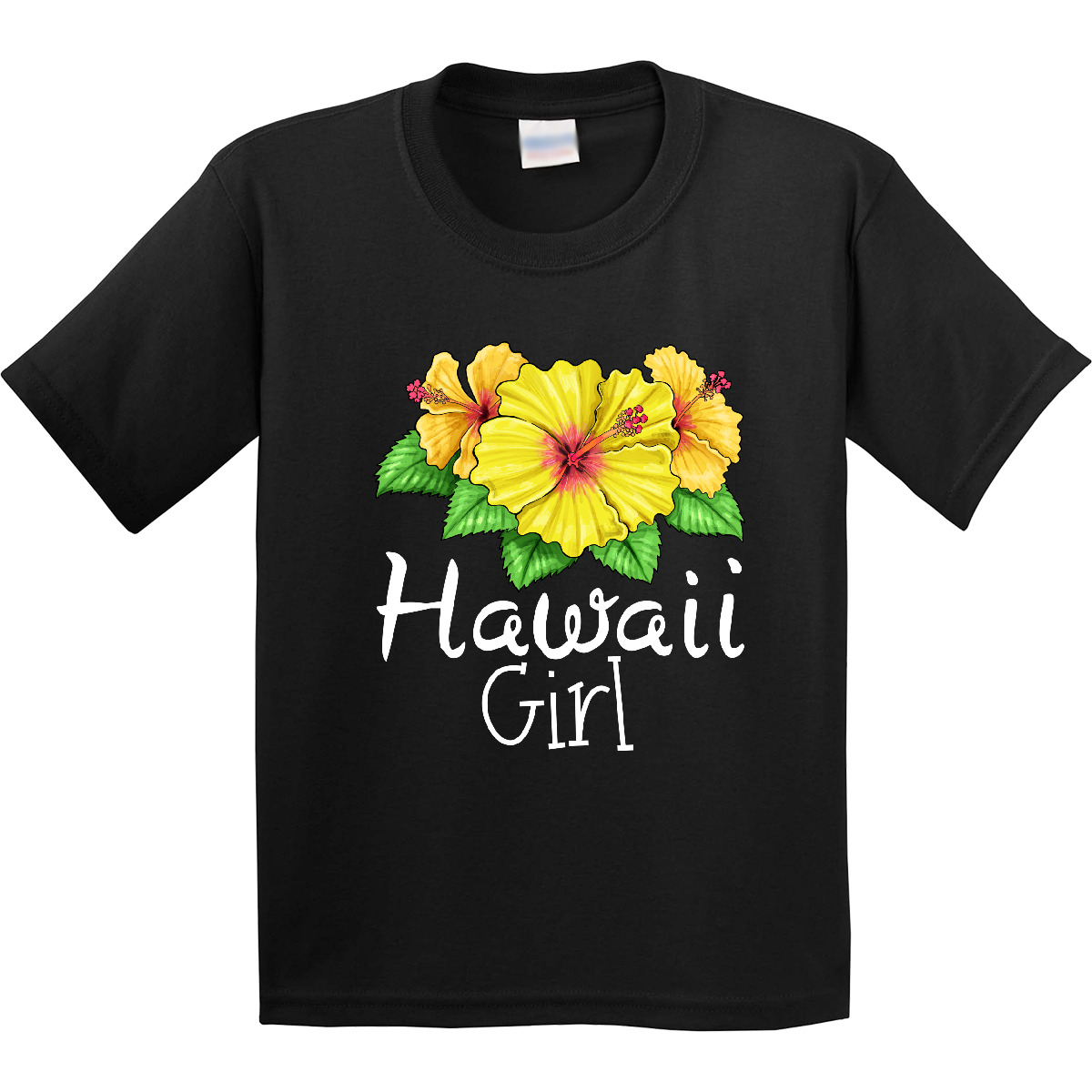 Inktastic Hawaii Girl Hibiscus Flowers Youth T-Shirt State Home Daughter Beach - Picture 3 of 10