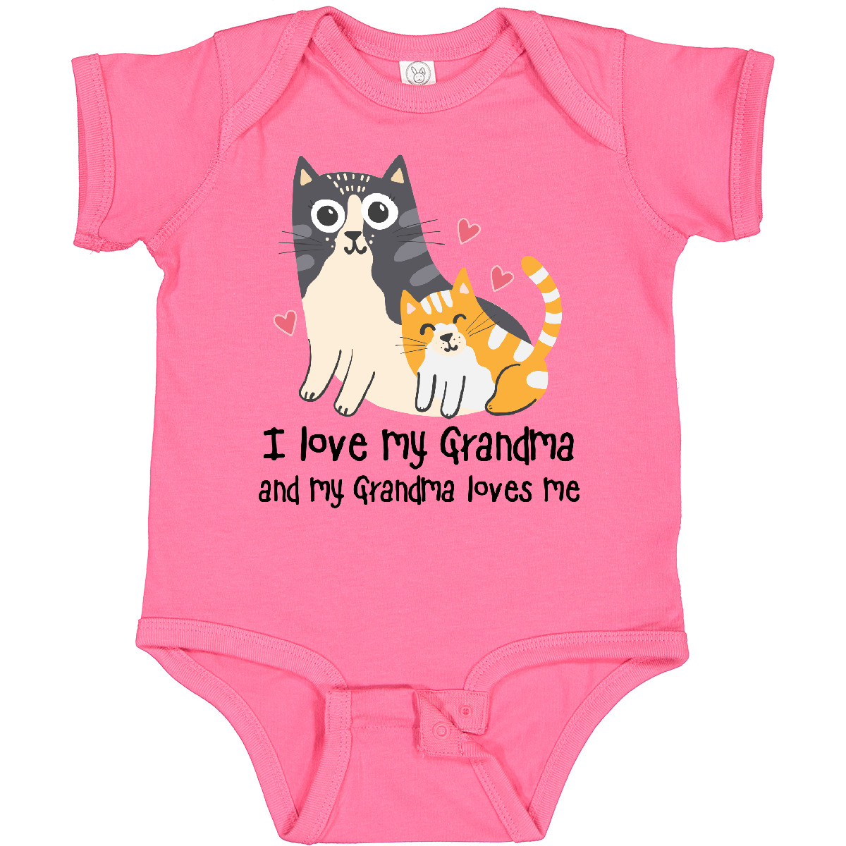 Inktastic I Love My Grandma Loves Me Cat Baby Bodysuit Grandchild Grandkids From - Picture 6 of 9