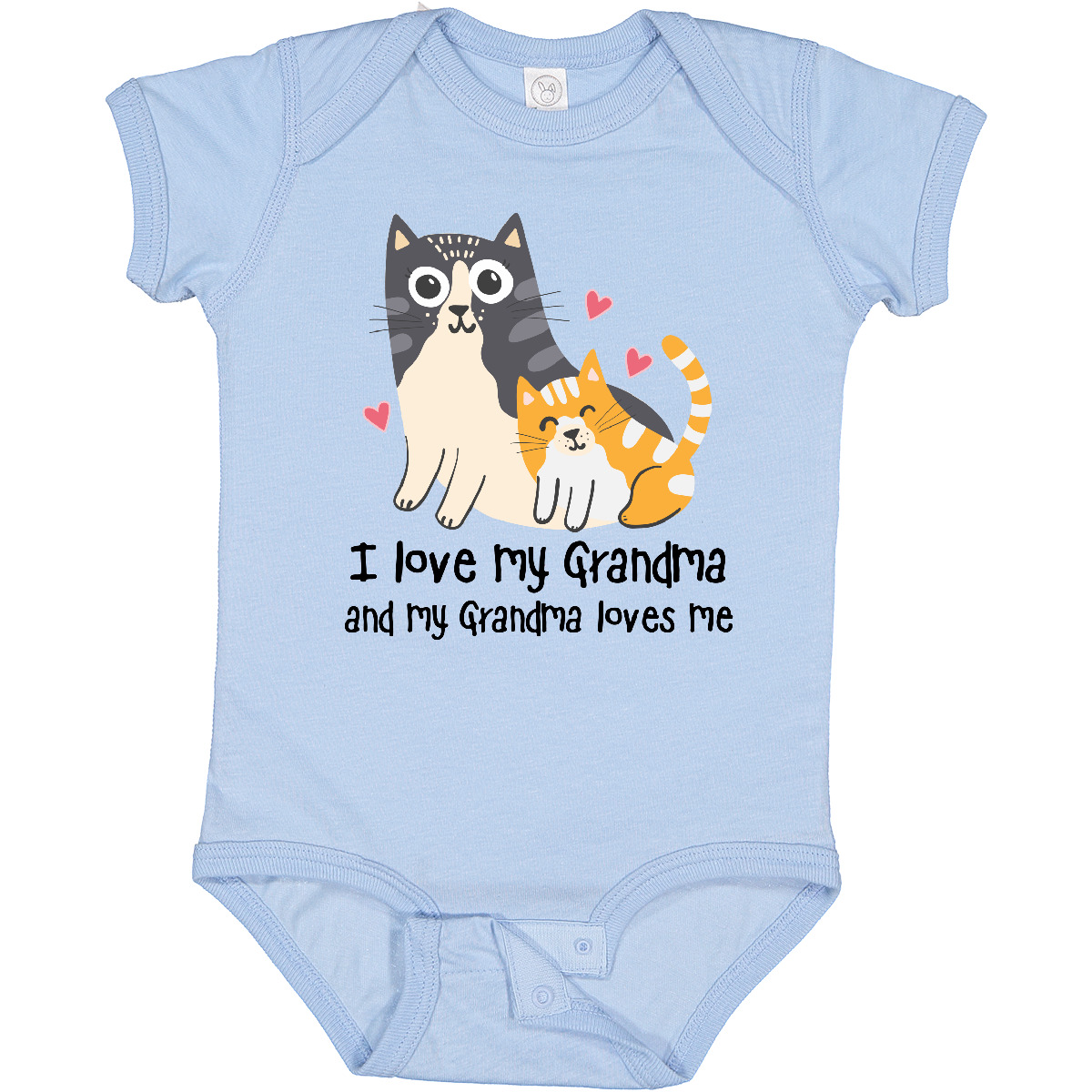 Inktastic I Love My Grandma Loves Me Cat Baby Bodysuit Grandchild Grandkids From - Picture 3 of 9