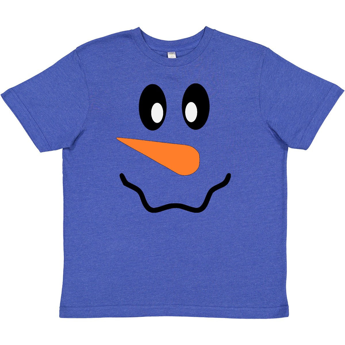 Inktastic Snowman With Carrot Nose And Smile Youth T-Shirt Boodlebug Man Smiling - Picture 4 of 4