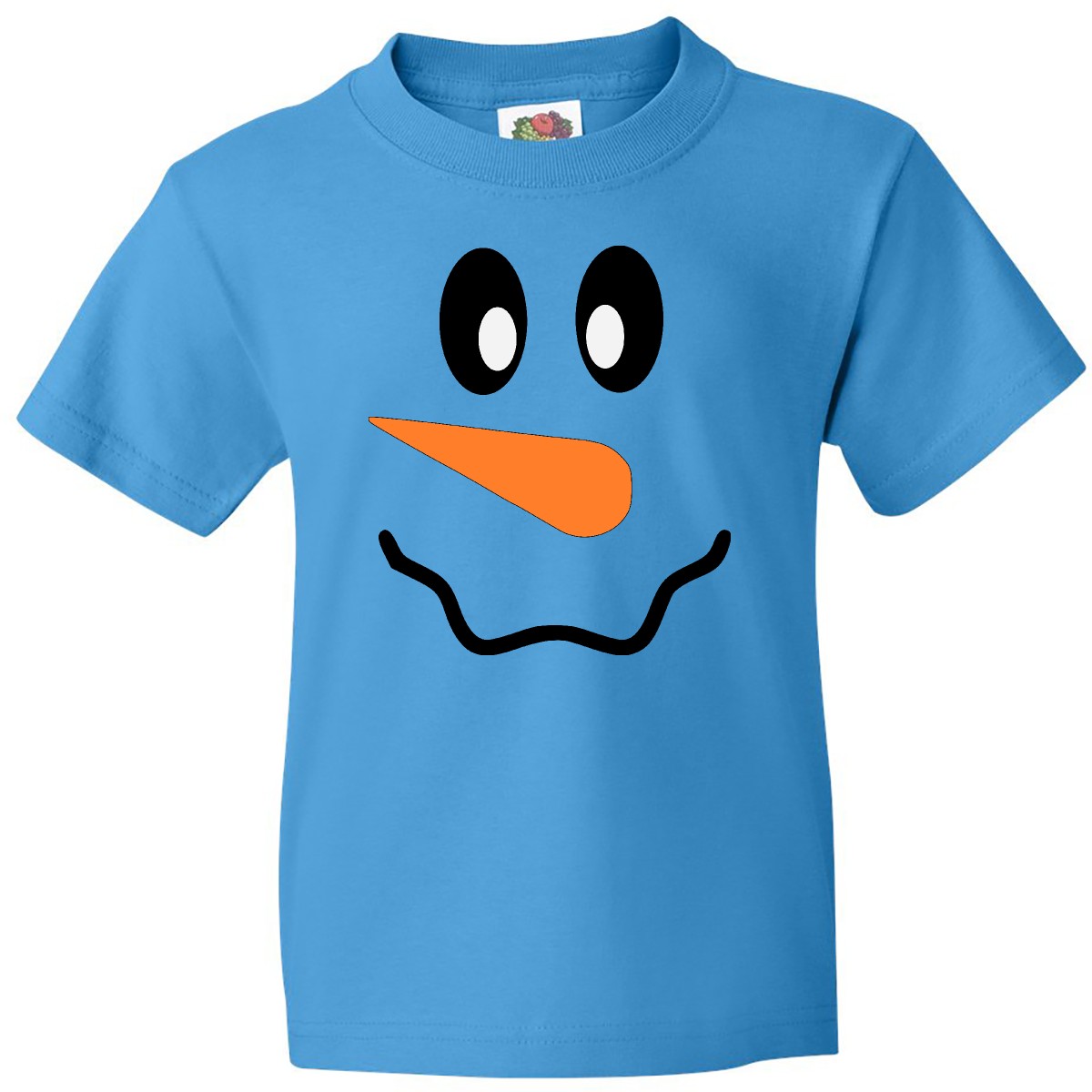 Inktastic Snowman With Carrot Nose And Smile Youth T-Shirt Boodlebug Man Smiling - Picture 3 of 4