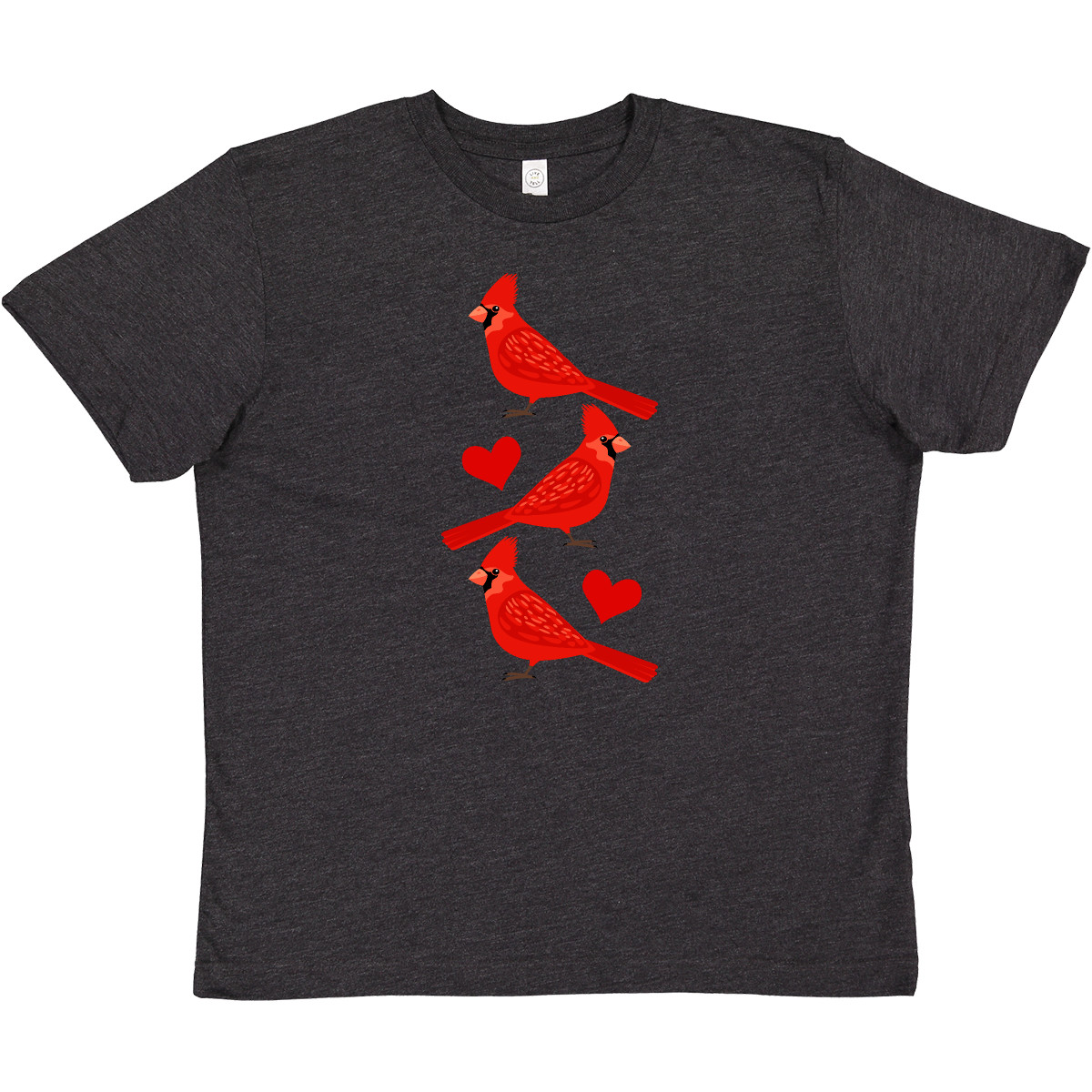 Inktastic Cardinal Cute Bird Watching Youth T-Shirt Nature Watcher Wildlife Tee - Picture 3 of 3