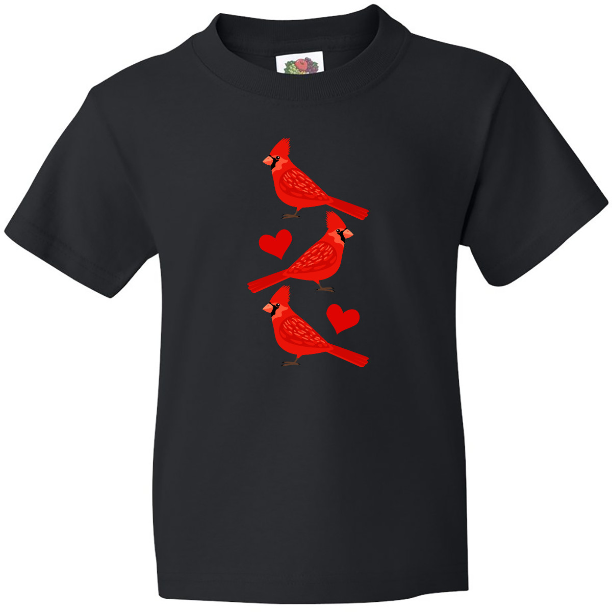 Inktastic Cardinal Cute Bird Watching Youth T-Shirt Nature Watcher Wildlife Tee - Picture 2 of 3