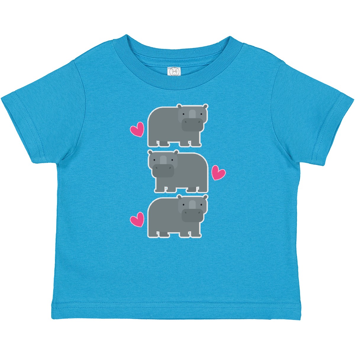 Inktastic Hippo Cute Hippotamus Animals Baby T-Shirt Jungle Zoo Africa Clothes - Picture 8 of 9