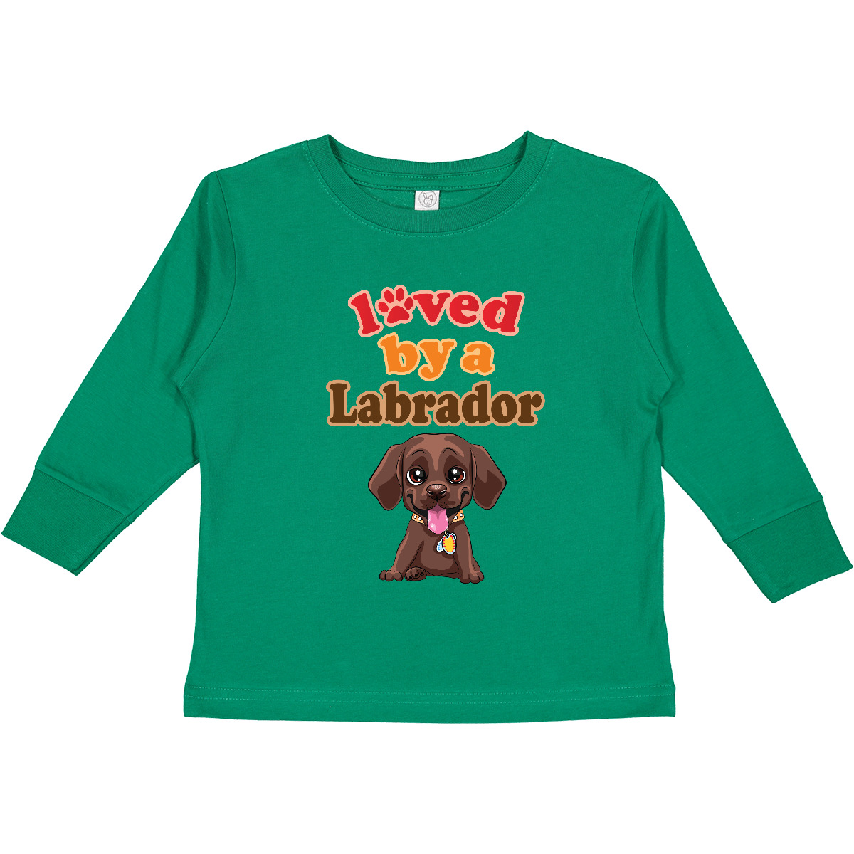 Inktastic Labrador Chocolate Lab Toddler Long Sleeve T-Shirt Pets Mom Brown Dark