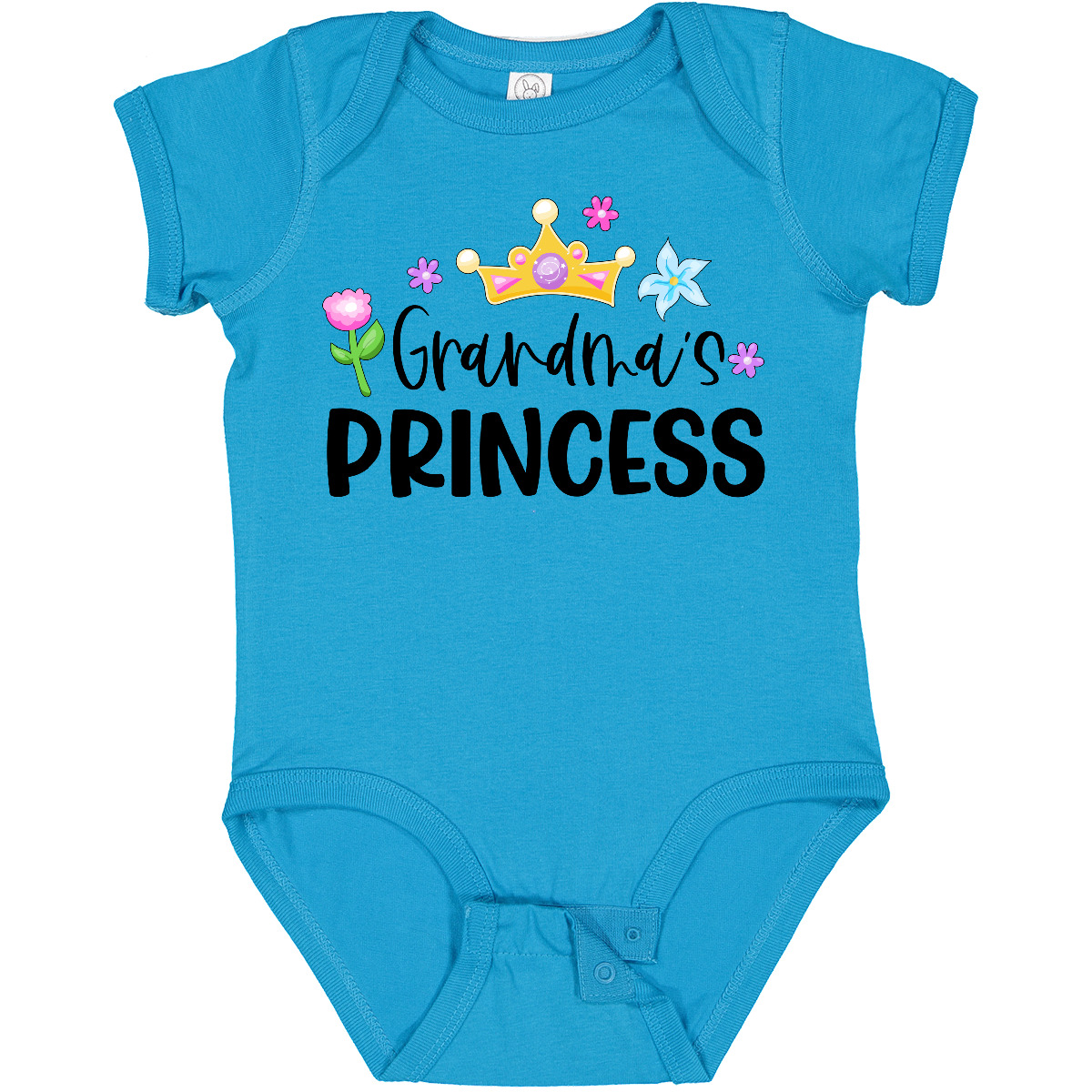 Inktastic Grandma's Princess Crown And Flowers Baby Bodysuit Children Grandma - Imagen 11 de 12
