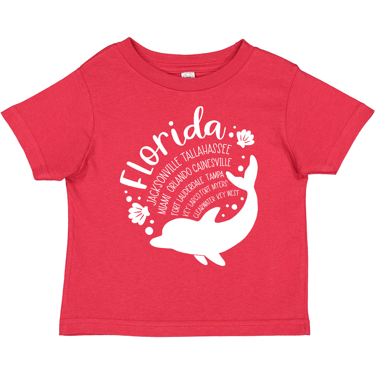 Inktastic Florida Städte mit Delfin Kleinkind T-Shirt Staat Zuhause Strände Strand - Bild 7 von 9