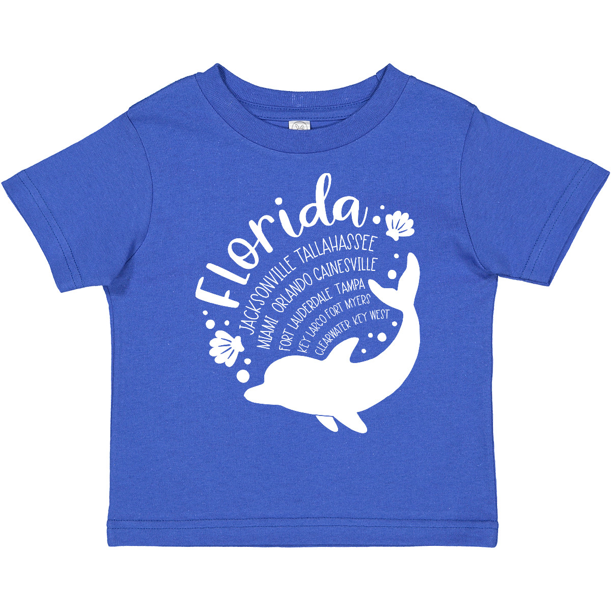Inktastic Florida Städte mit Delfin Kleinkind T-Shirt Staat Zuhause Strände Strand - Bild 8 von 9