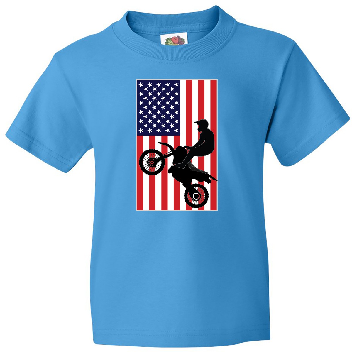 Inktastic Motocross BMX Sport Team Youth T-Shirt Motorized Bike America Future - Picture 4 of 7
