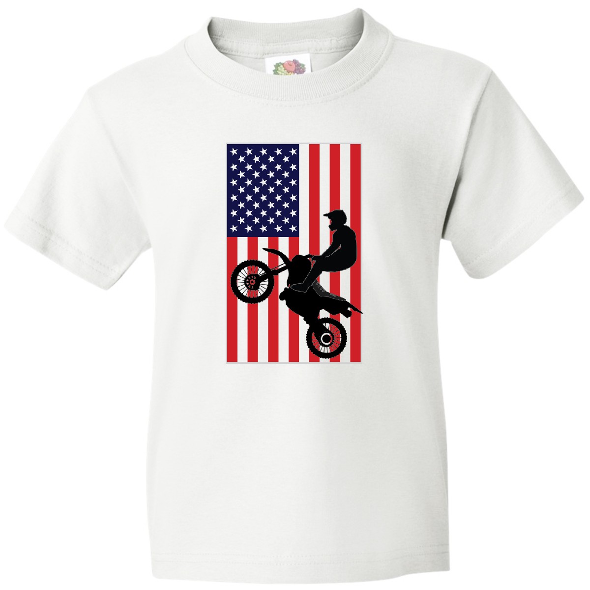 Inktastic Motocross BMX Sport Team Youth T-Shirt Motorized Bike America Future - Picture 7 of 7