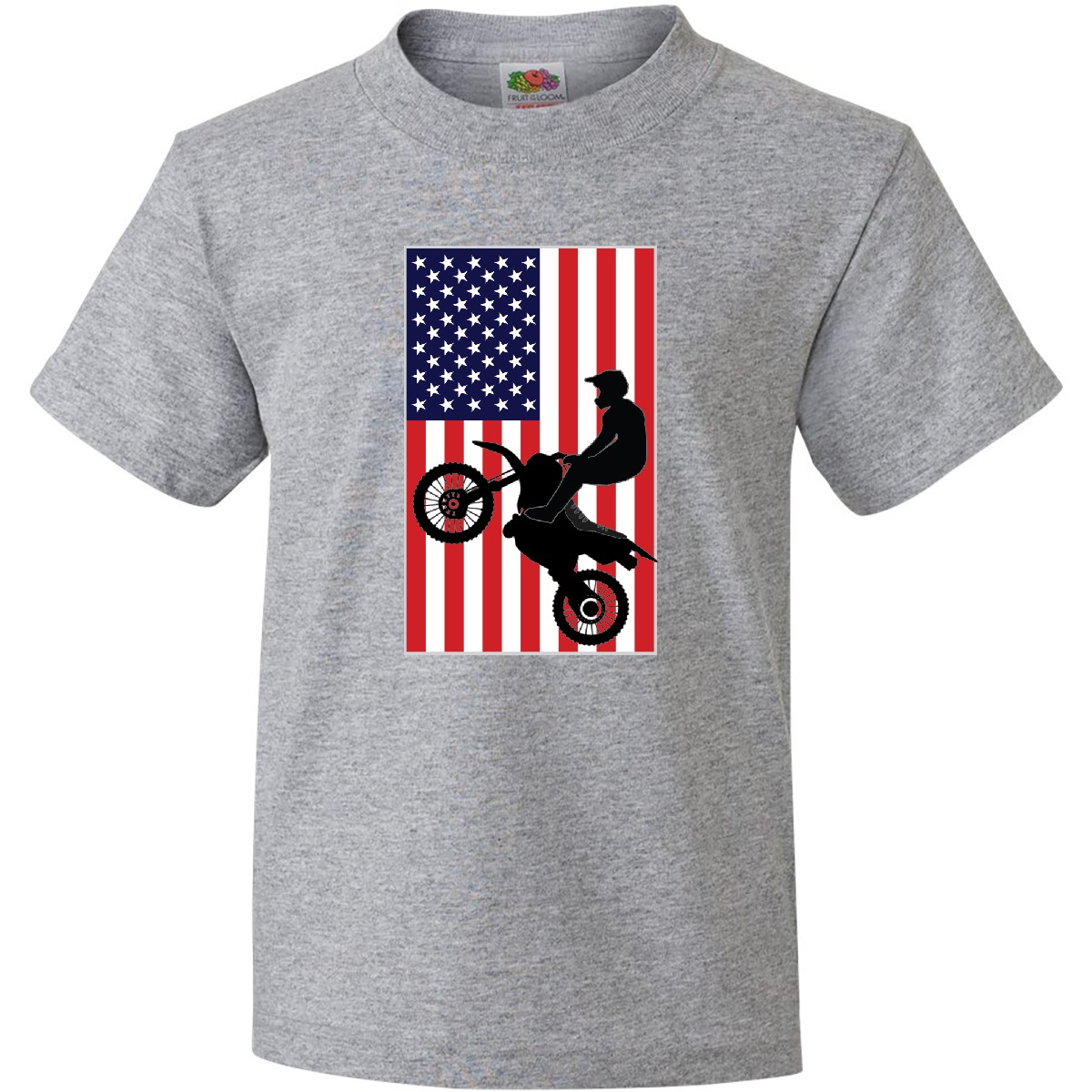 Inktastic Motocross BMX Sport Team Youth T-Shirt Motorized Bike America Future - Picture 2 of 7