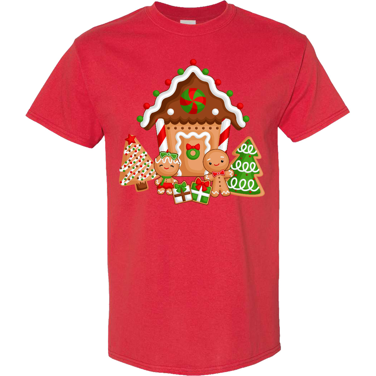 Inktastic Gingerbread House Christmas T-Shirt Xmas Holidays Mens Clothing Tees
