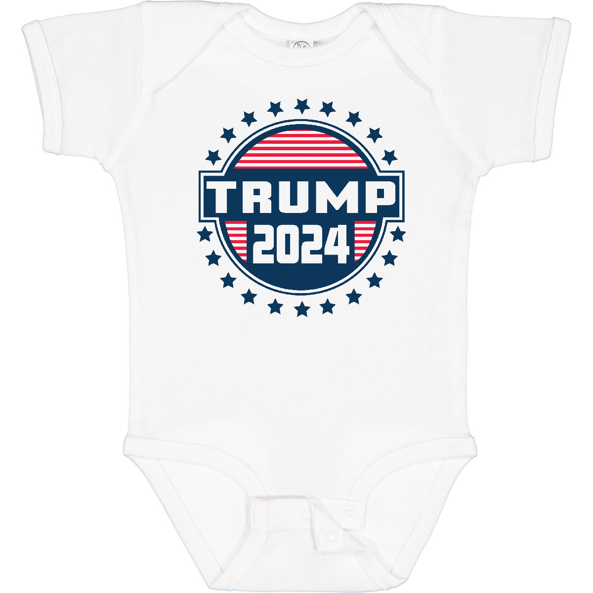 Inktastic Trump For President 2024 Badge Baby Bodysuit Politics Voting Donald - Picture 8 of 8