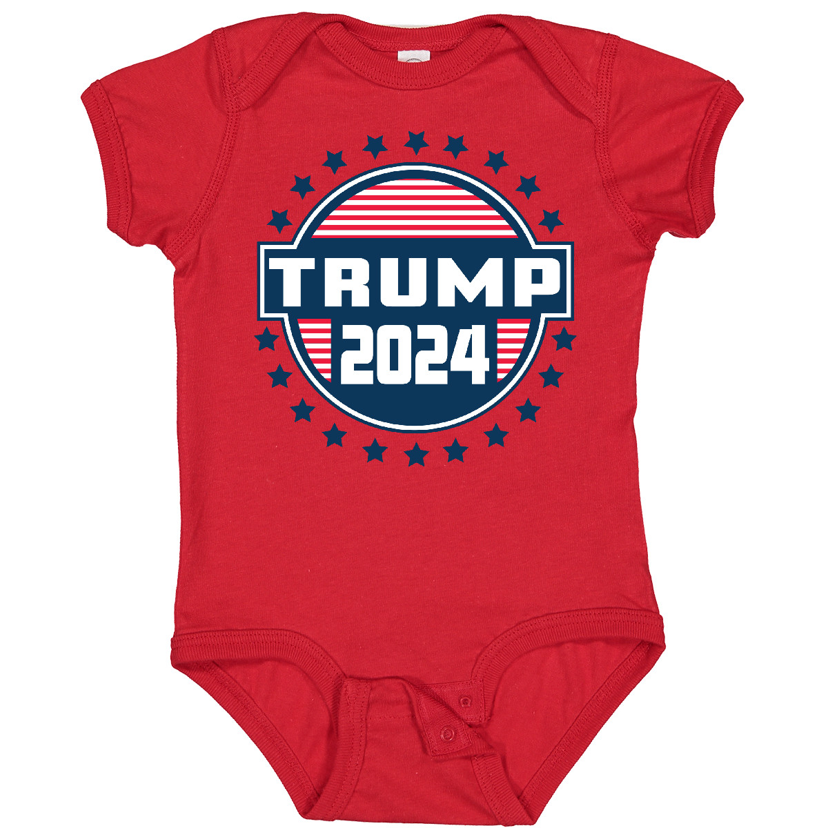 Inktastic Trump For President 2024 Badge Baby Bodysuit Politics Voting Donald - Picture 6 of 8