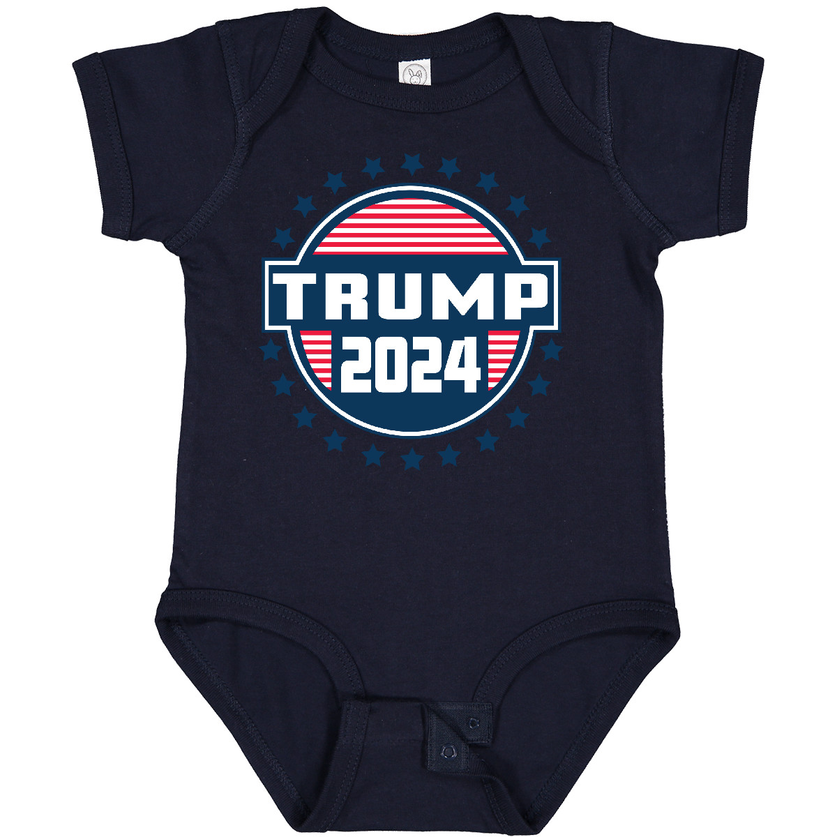 Inktastic Trump For President 2024 Badge Baby Bodysuit Politics Voting Donald - Picture 5 of 8