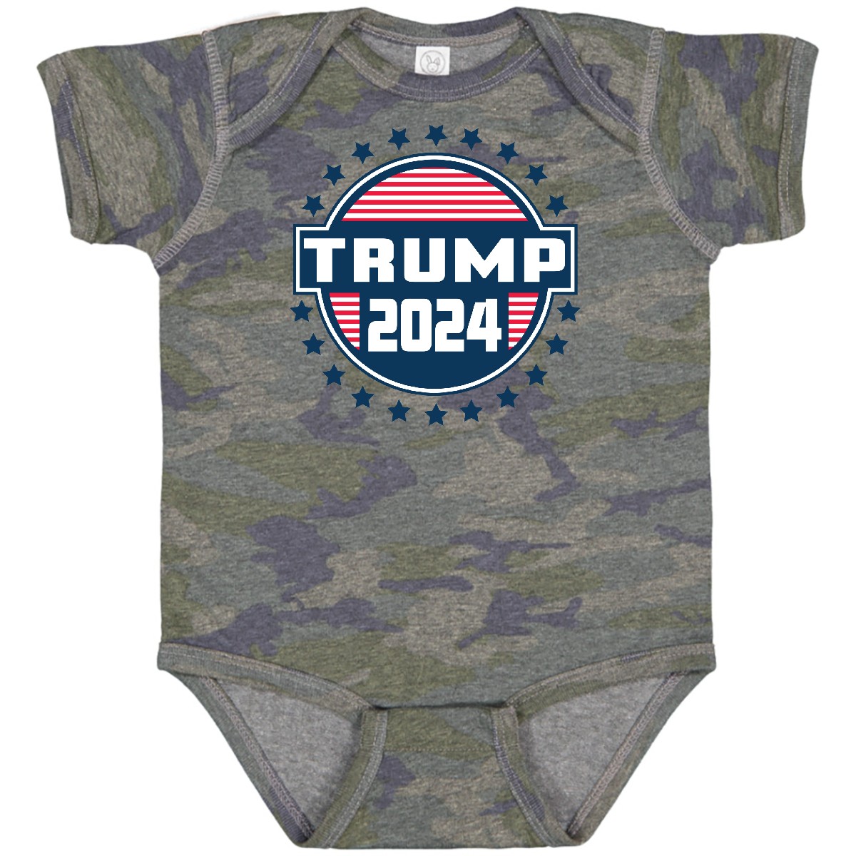Inktastic Trump For President 2024 Badge Baby Bodysuit Politics Voting Donald - Picture 7 of 8