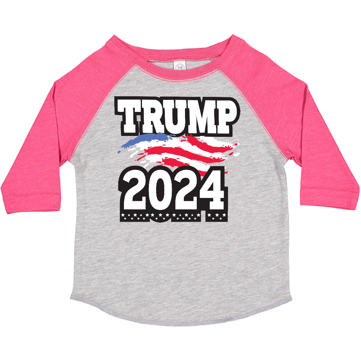 Inktastic Trump For President 2024 With Flag Toddler T-Shirt Politics Voting Go - Picture 4 of 8