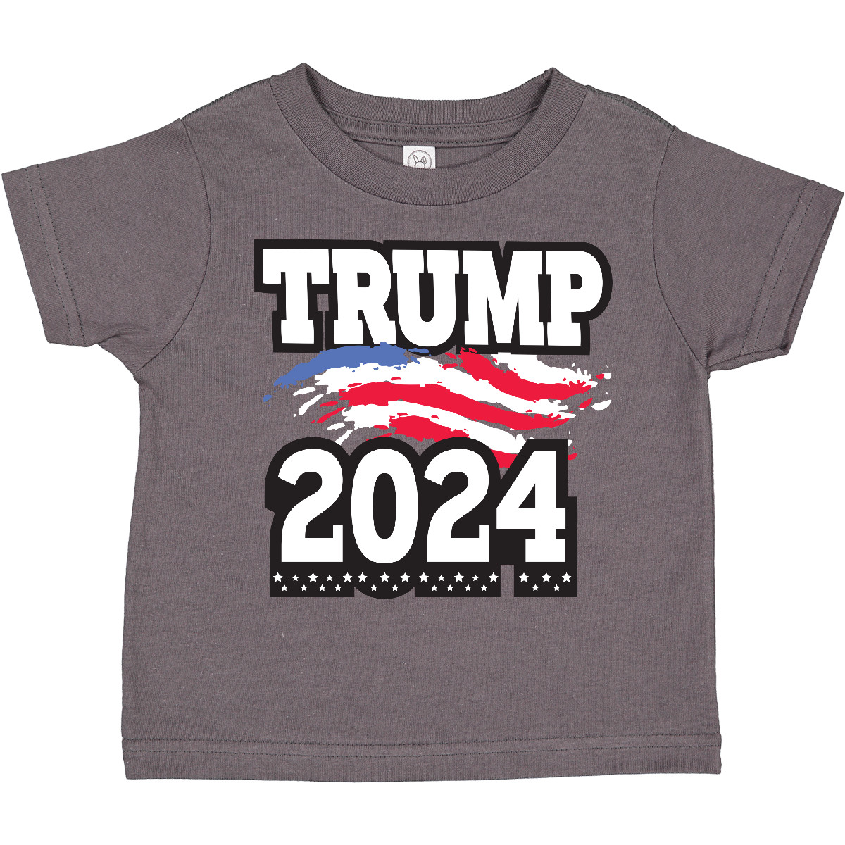 Inktastic Trump For President 2024 With Flag Toddler T-Shirt Politics Voting Go - Picture 2 of 8