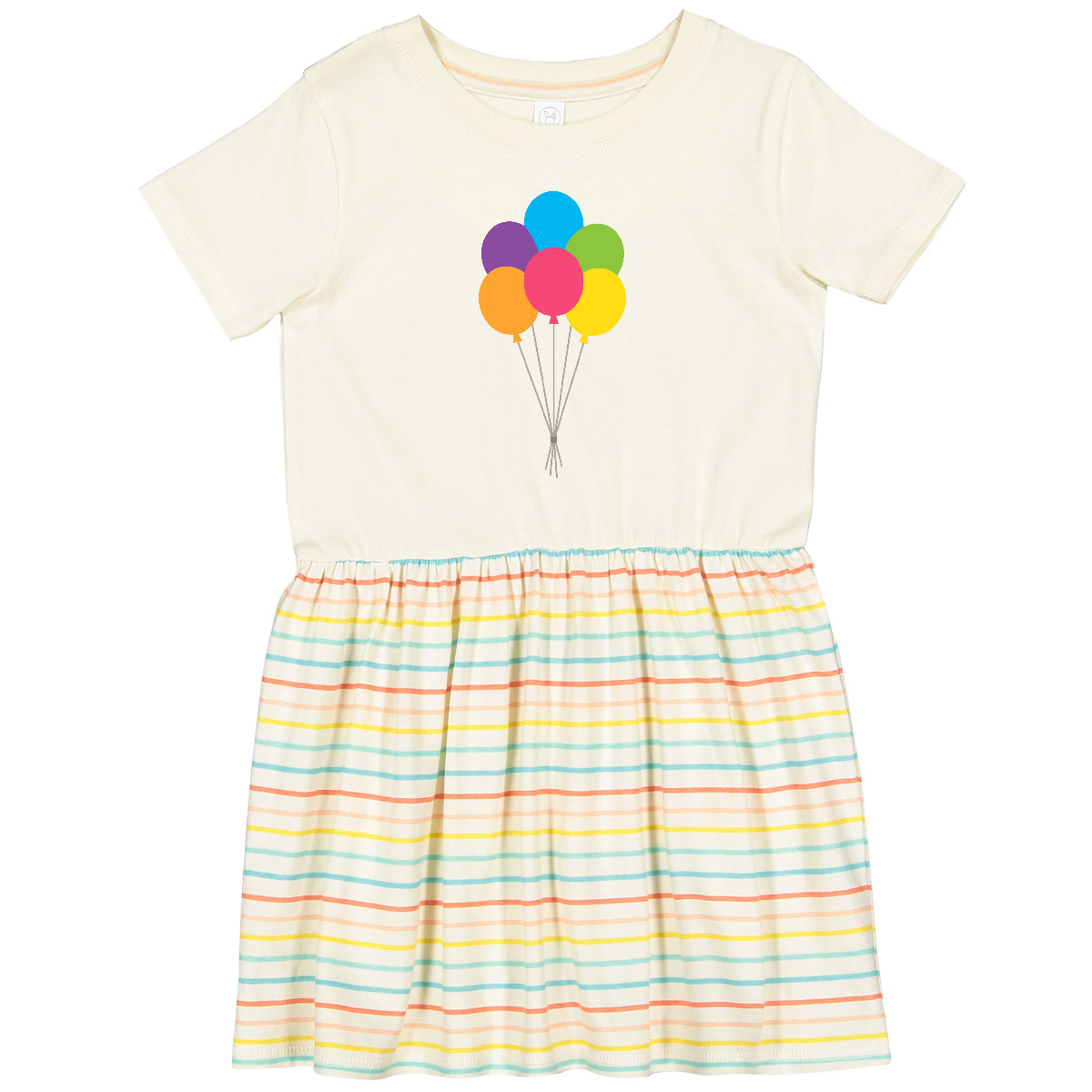 Inktastic Rainbow Balloons Toddler Dress Queer Party Lgbt Girls - Picture 2 of 6