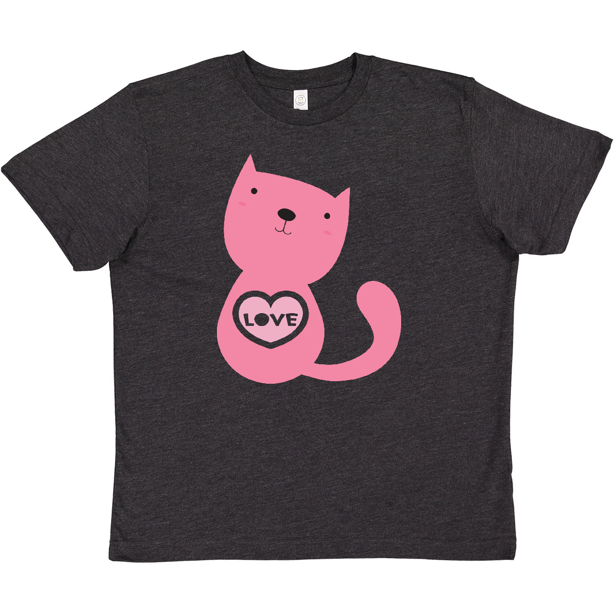 Inktastic Love Cat 2 Youth T-Shirt Pink Kitty Heart Valentine Tee Kids Children - Picture 5 of 7