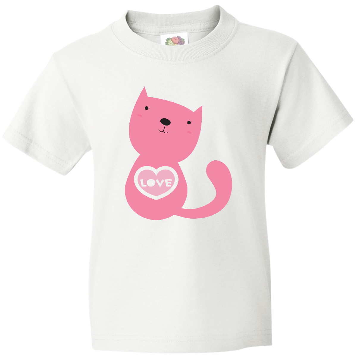Inktastic Love Cat 2 Youth T-Shirt Pink Kitty Heart Valentine Tee Kids Children - Picture 7 of 7