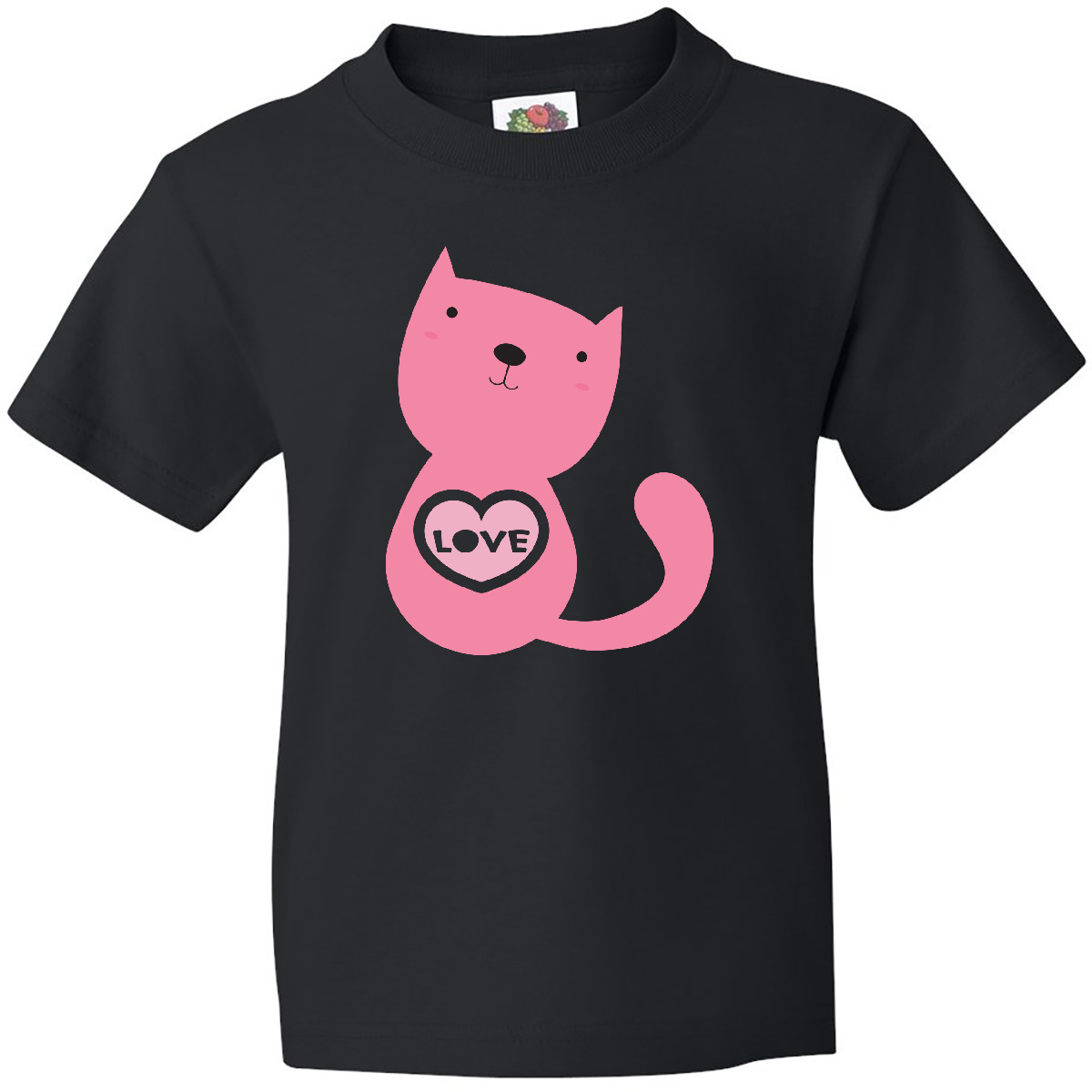 Inktastic Love Cat 2 Youth T-Shirt Pink Kitty Heart Valentine Tee Kids Children - Picture 2 of 7